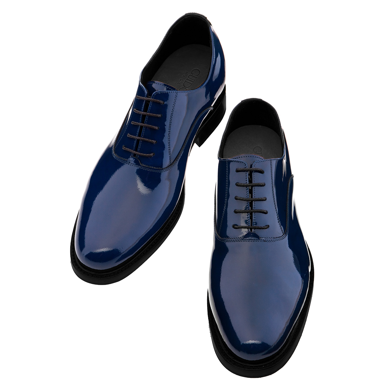Scarpe vernice blu uomo outlet