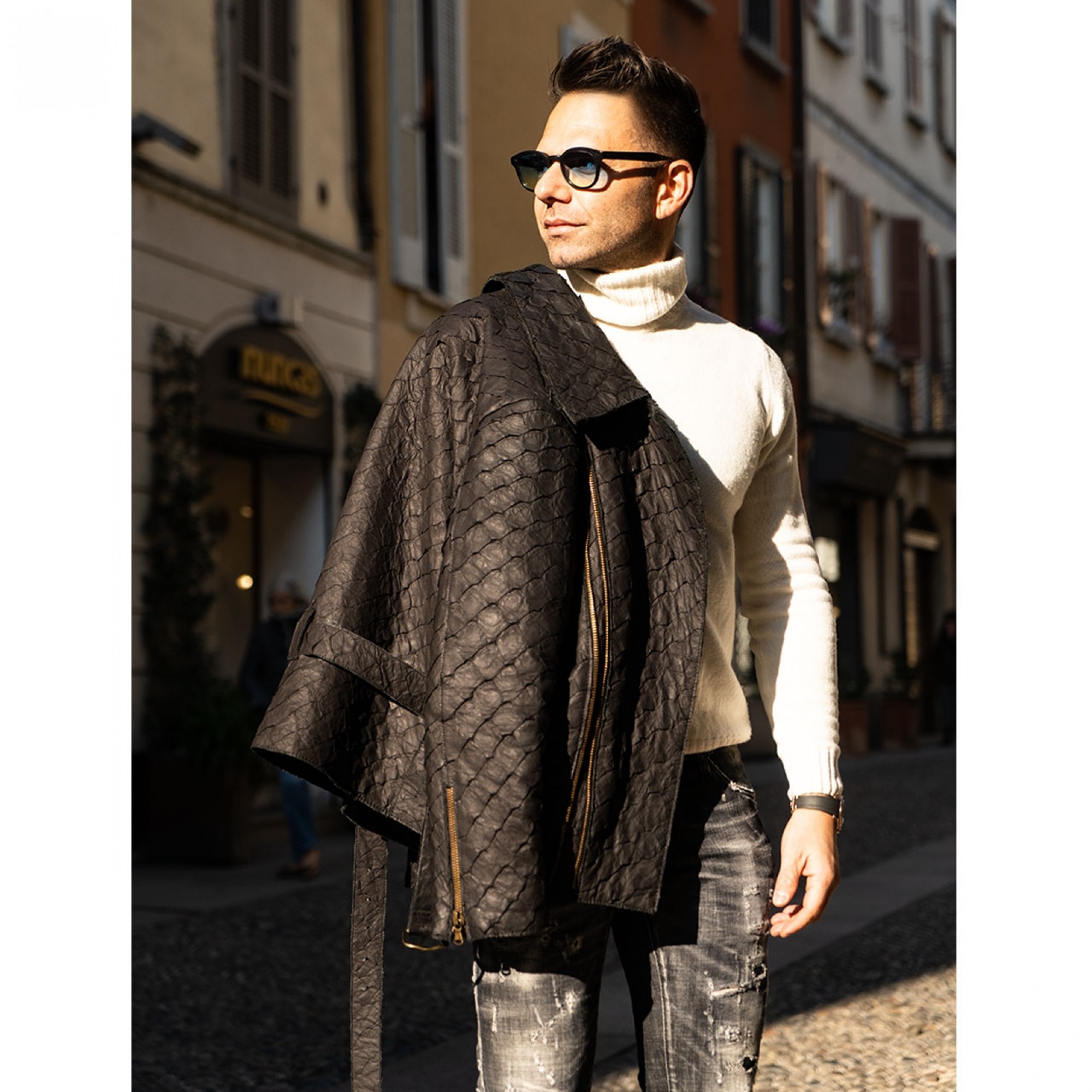 giubbino pelle esotica