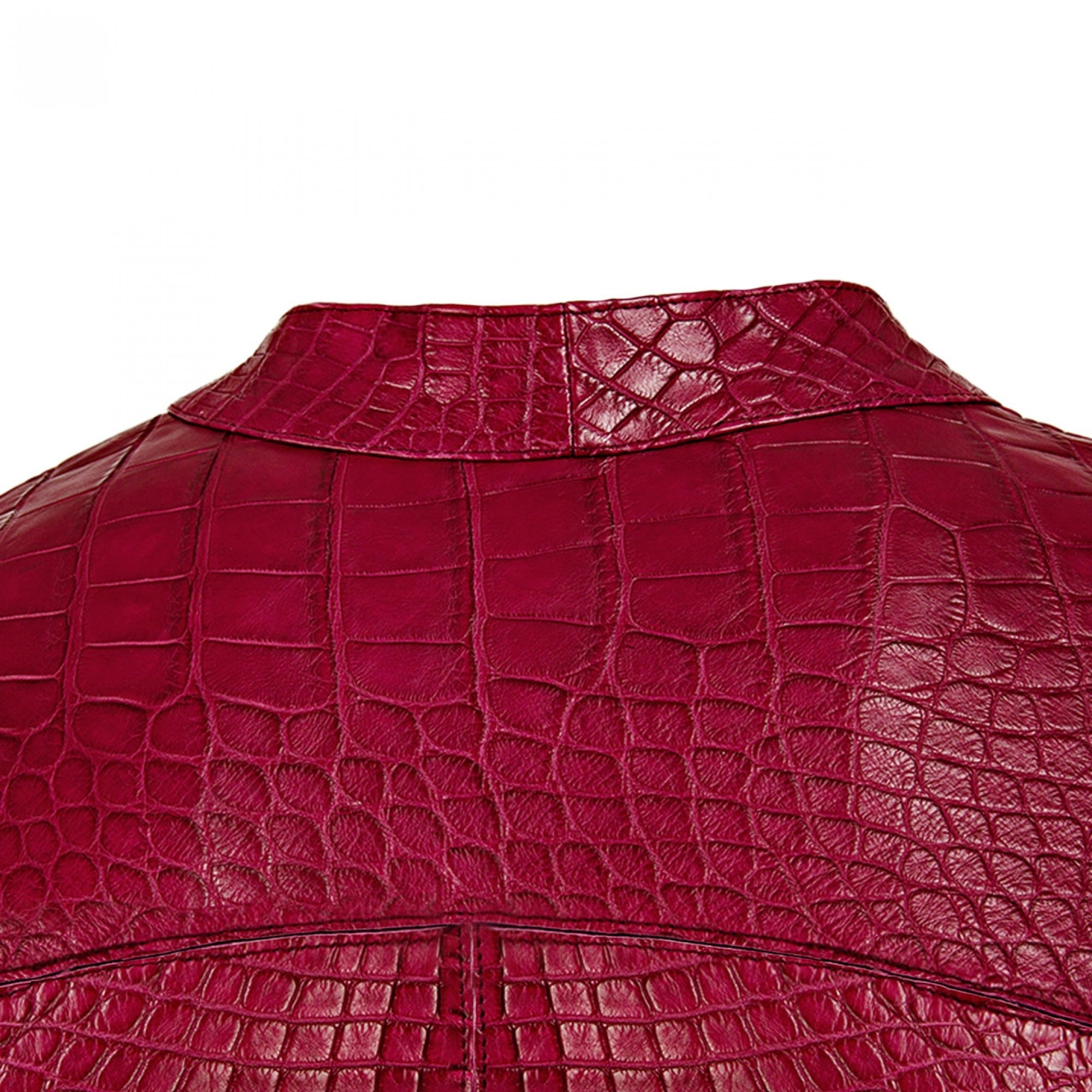 giubbino in pelle coccodrillo