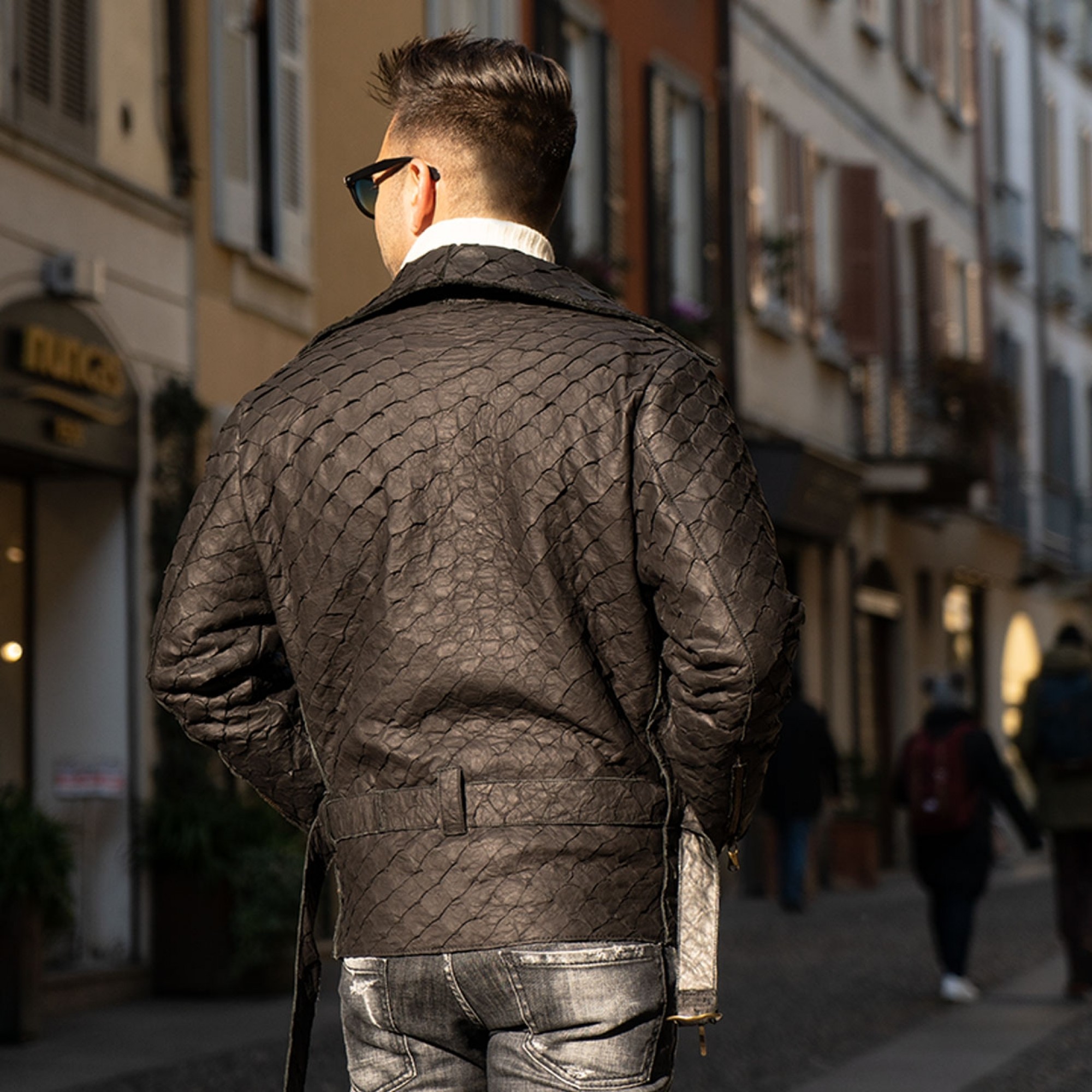 giubbino pelle esotica