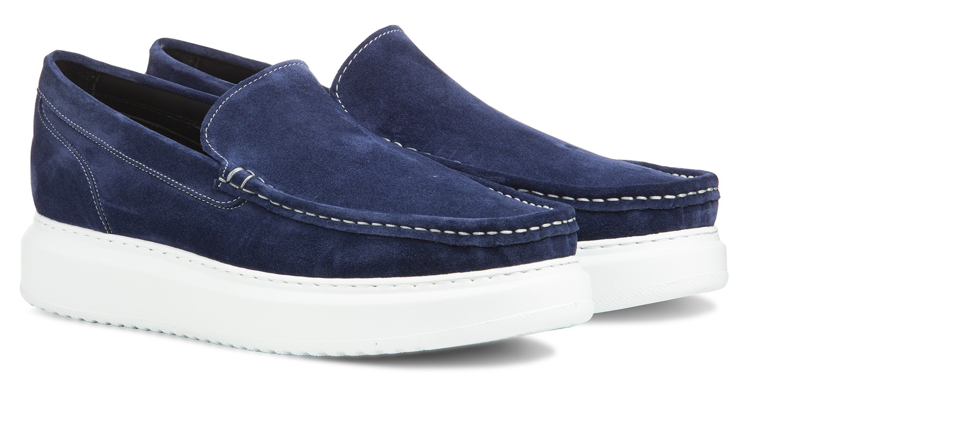 mocassino con rialzo blue