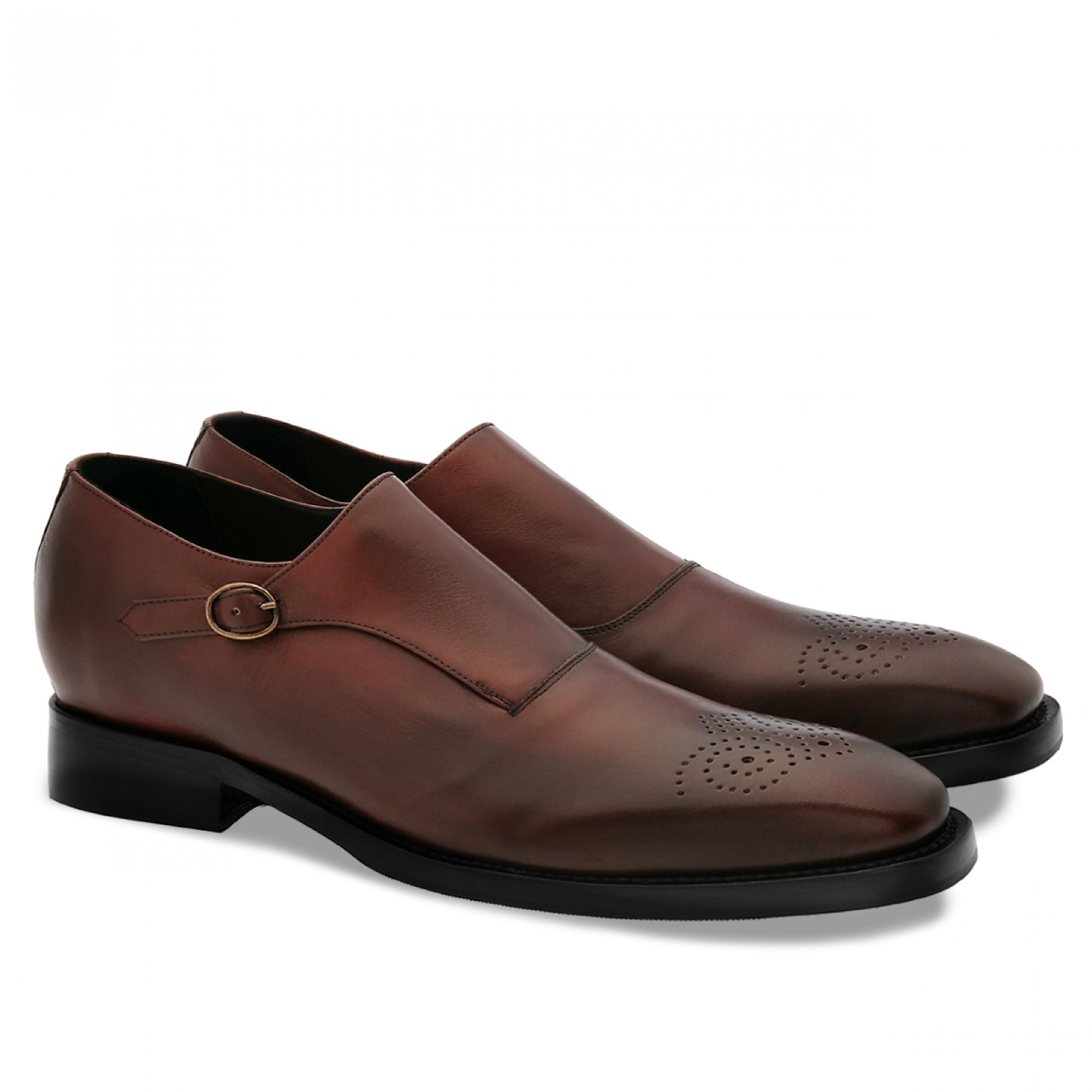 scarpe fibbia con rialzo