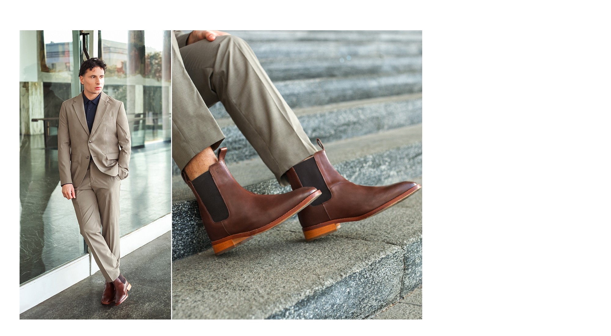 Stivaletti Chelsea con rialzo