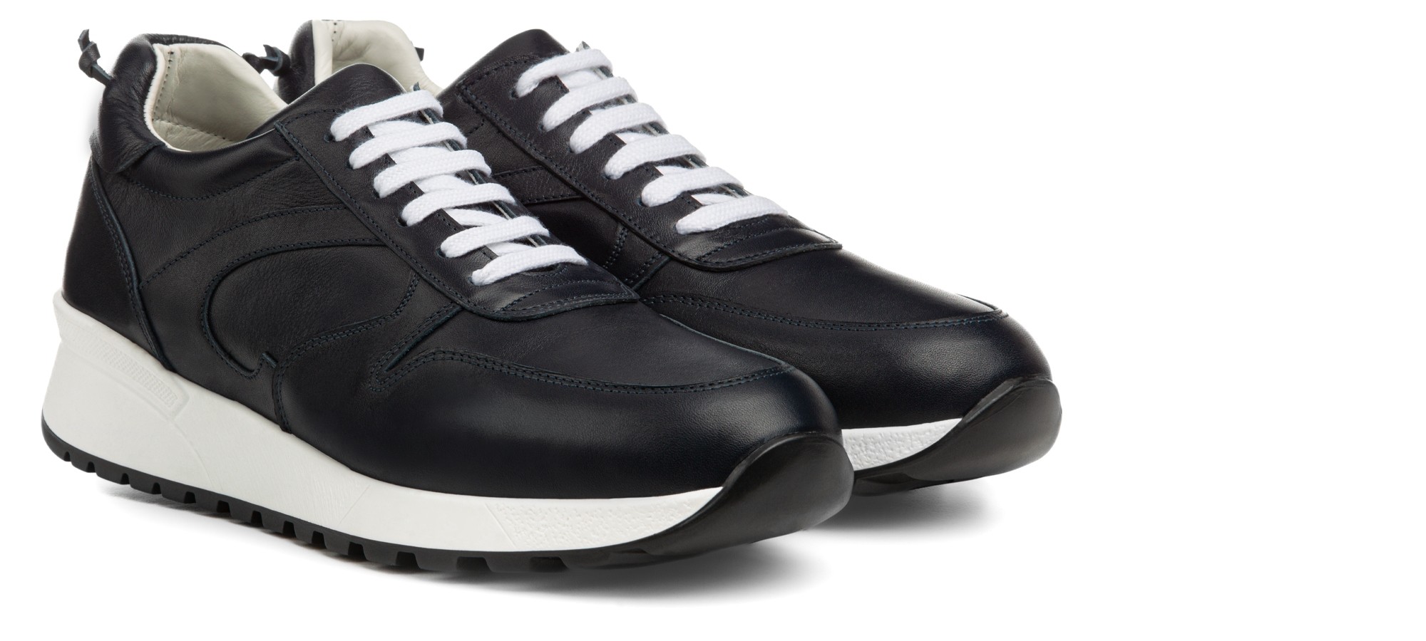 Dranesville Sneakers con rialzo interno da uomo in Pelle Pieno Fiore da 6 a 8 cm