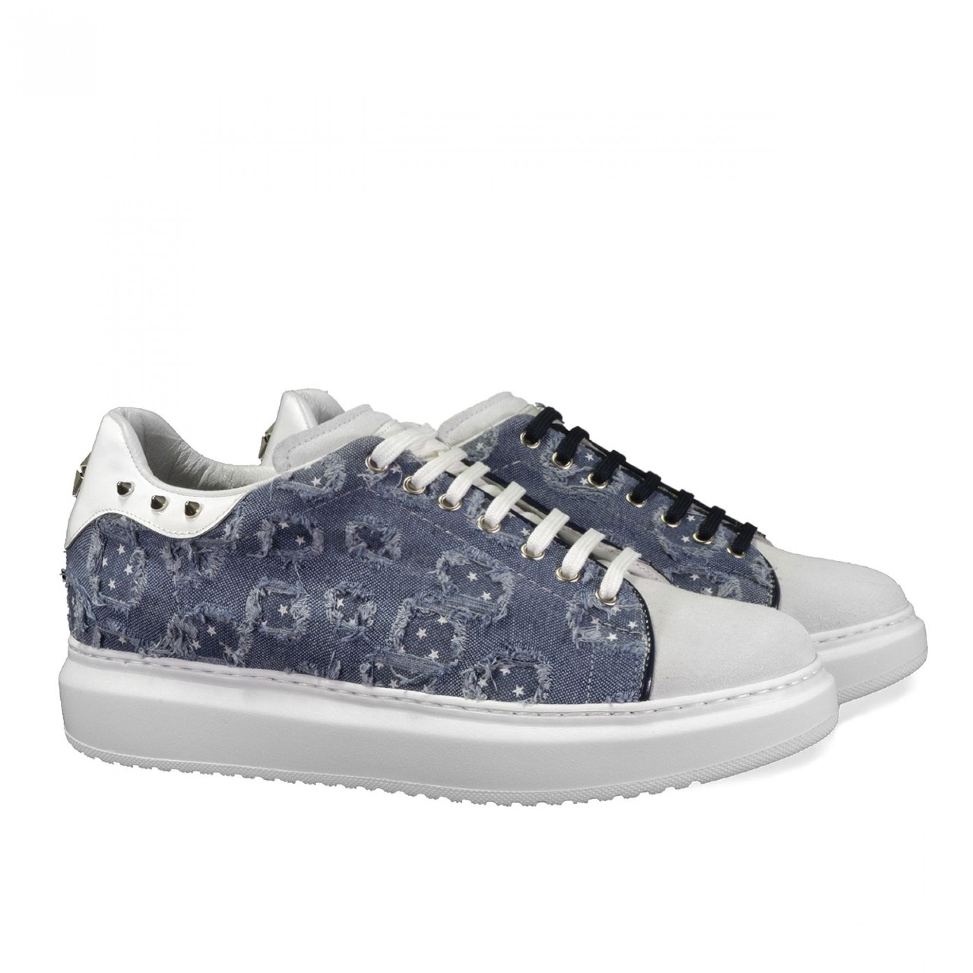 Star City Sneakers uomo con rialzo interno in Mix Pelle Fino a 8 cm piu alto