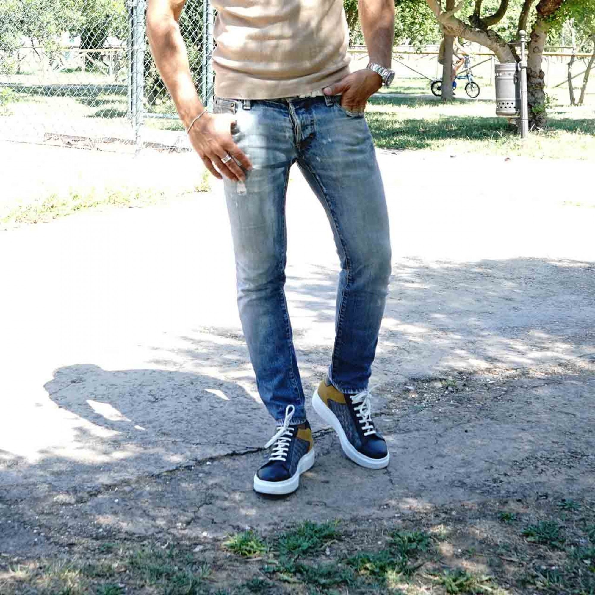 scarpe da uomo con rialzo