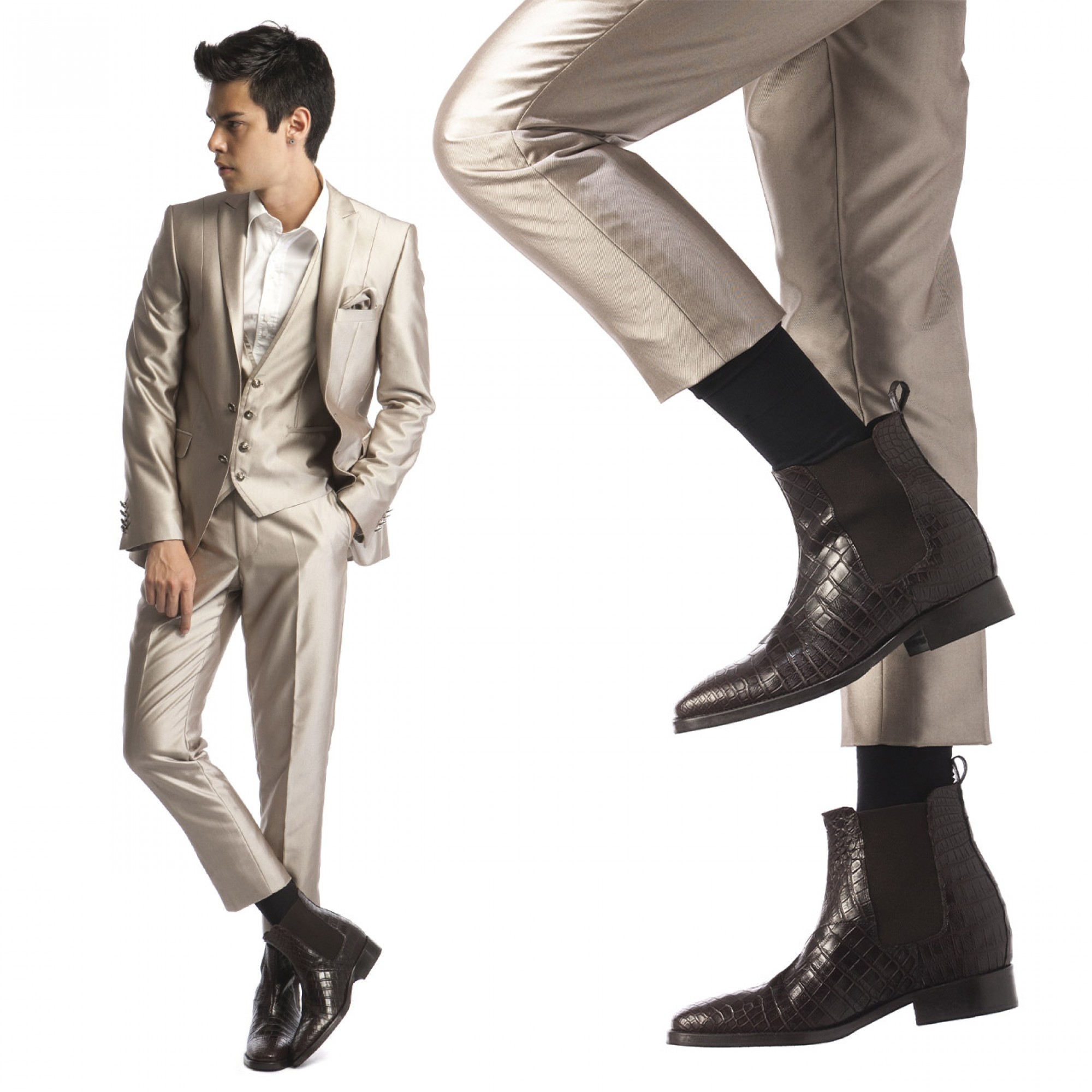 scarpe tacco alto uomo