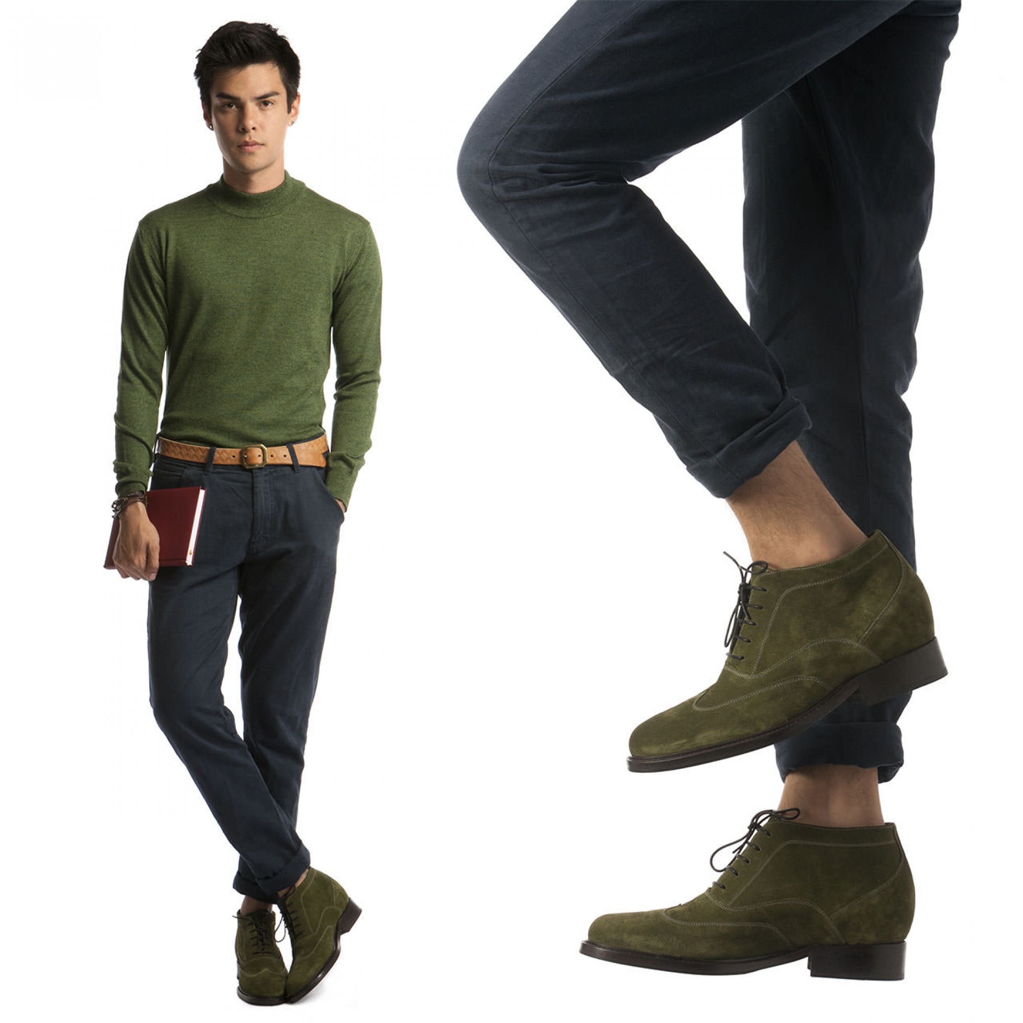scarpe con rialzo uomo
