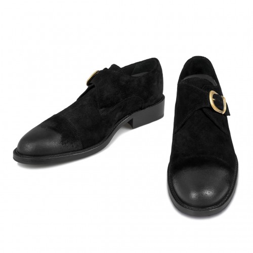 Saronno - Classiche  scarpe rialzate  in Pelle Pieno Fiore da 6 a 8 cm più alto