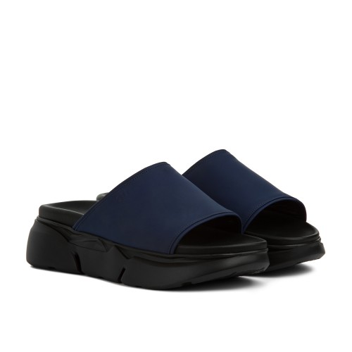 Flicudi - Sandali con rialzo da uomo in Pelle Effetto Gommato fino a 6 cm più alto