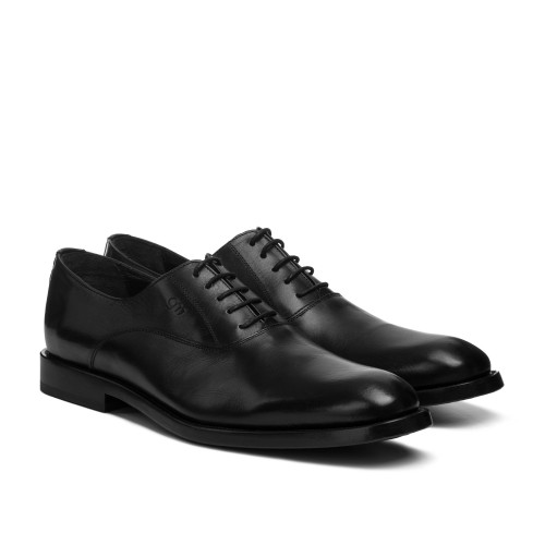 Certaldo - Scarpe Classiche con rialzo in Pelle Pieno Fiore fino a 6 cm più alto