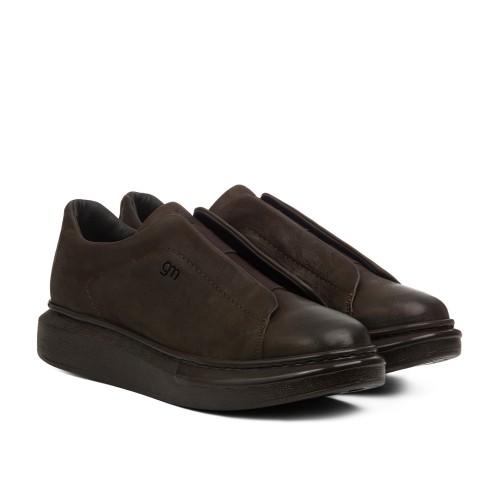 Guastalla - Slip-on con rialzo da uomo in Pelle Nabuck fino a 7 cm più alto