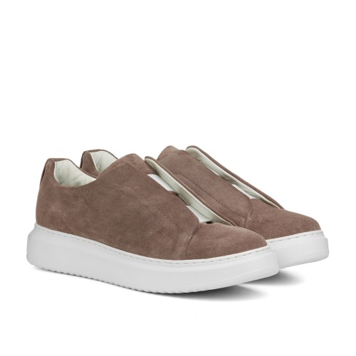 Tremezzo - Slip on con rialzo da uomo in Pelle Scamosciato fino a 8 cm più alto