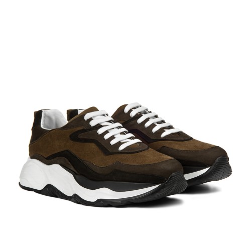 Sabaudia - Sneakers da uomo con rialzo in Mix Pelle da 6 a 11 cm più alto