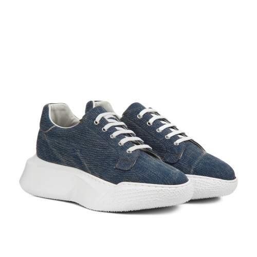 Griante - Sneakers da uomo con rialzo in Tessuto Denim da 6 a 10 cm più alto