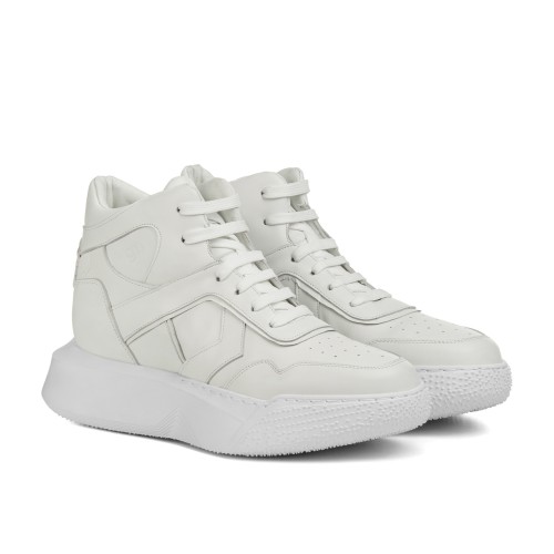 Varigotti - Sneakers con rialzo interno da uomo in Pelle Pieno Fiore da 6 a 10 cm più alto