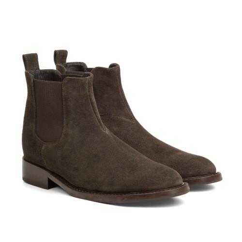 Hickman - Stivaletti Chelsea da uomo con rialzo in Pelle Scamosciato da 6 a 10 cm
