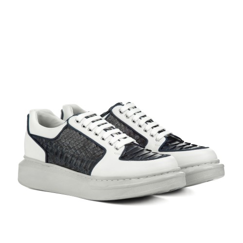 Parabiago -scarpe con rialzo in pelle Da 6 a 8 cm più alto